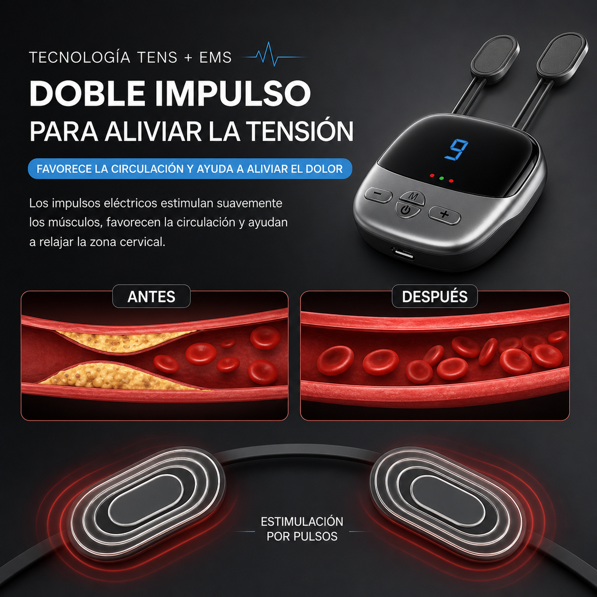 Sowik™ Masajeador Cervical EMS con Calor